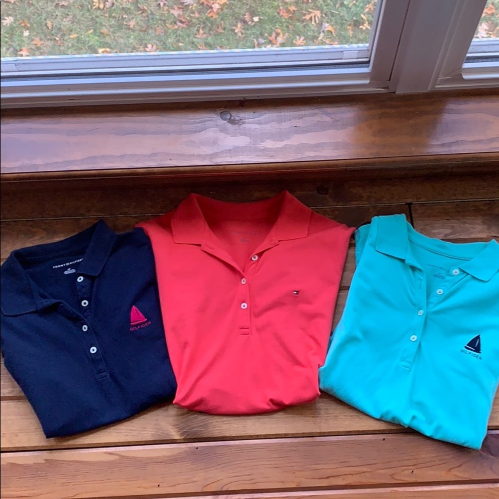 Three Tommy Hilfiger polos